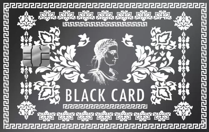 Black Card Flowers